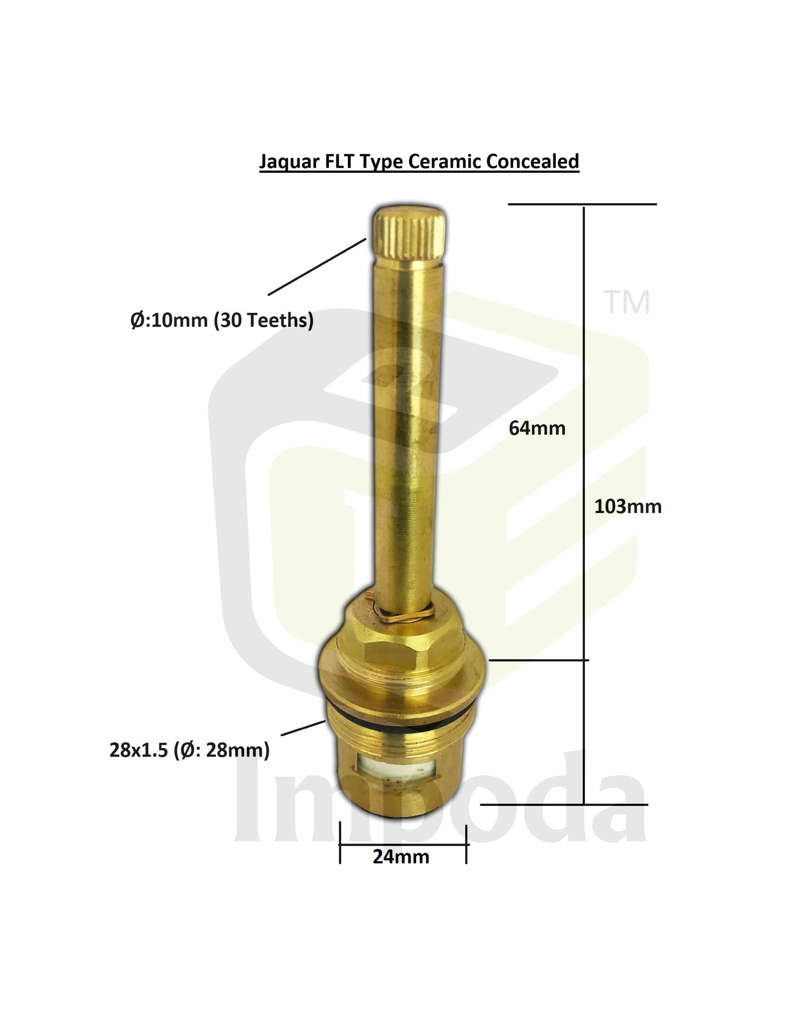 Jaquar Type Florentine Ceramic Concealed 28 X 1.5"/IMP-1011