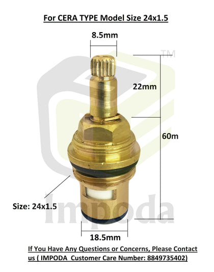 Cera Type Ceramic Spindle Size 24 X 1.5