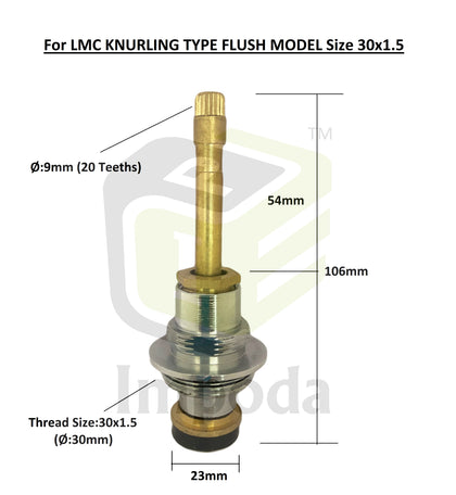 LMC Type Knurling Rising Flush Size 30 X 1.5