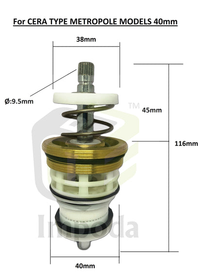 Cera Type Metropole Flush Valve Size 40mm (1.5
