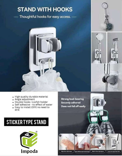 SELF ADHESIVE HEALTH  FAUCET STAND / STICKER STAND  NO DRILLING IN WALLL