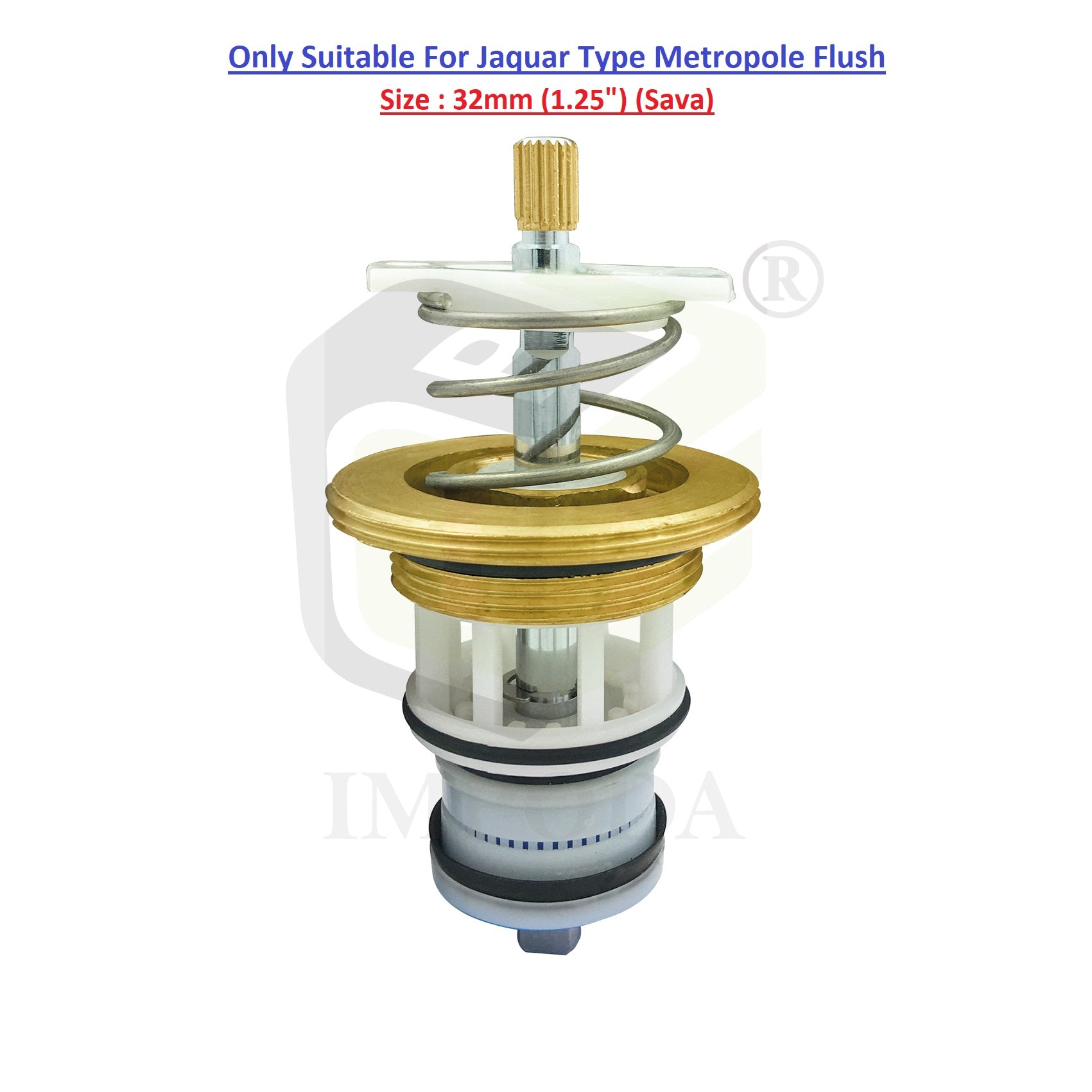 32mm (1.25") Jaquar Type Metropole Flush Valve Kit | Piston Set / IMP-J-32mm-1028