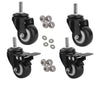 2" Heavy Duty Caster Wheels Screw Type / 2 with Brakes & 2 Without/Soft Rubber Swivel Caster with 360 Degree