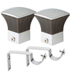 White Metal Curtain Brackets with Heavy Supports Pack of (2)/IMP-M170
