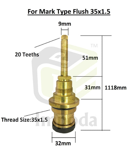 Marc Type Flush Spindle 35 X 1.5