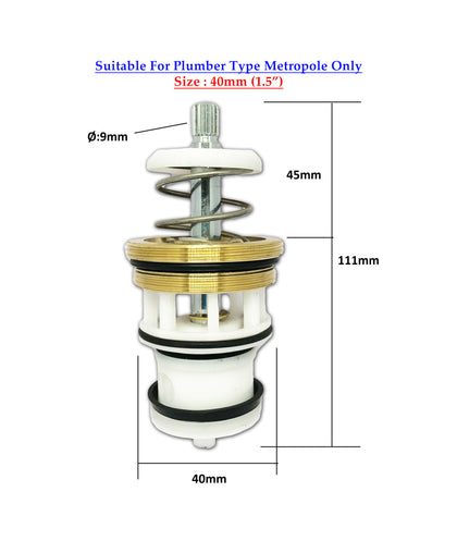 Plumber Type Metropole Flush Size 40mm (1.5
