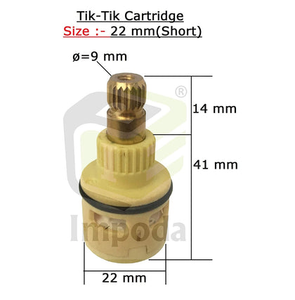 22mm TIK TIK Short Cartridge (2 Way)/IMP-5007