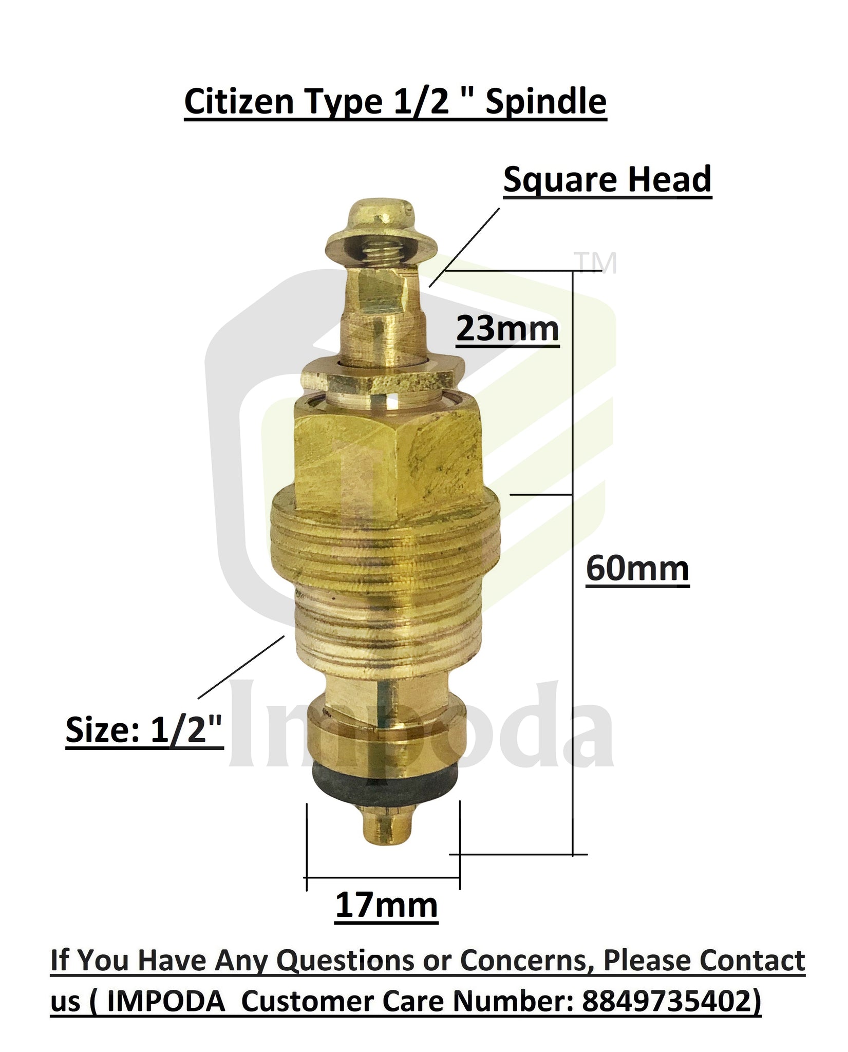 1/2" Citizen Type Rising Spindle/IMP-2004