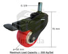 4 Pack 2" Heavy Duty Caster Wheels Soft Rubber Swivel Caster with 360 Degree / 2 with Brakes & 2 Without (Red)/IMP-U74-75