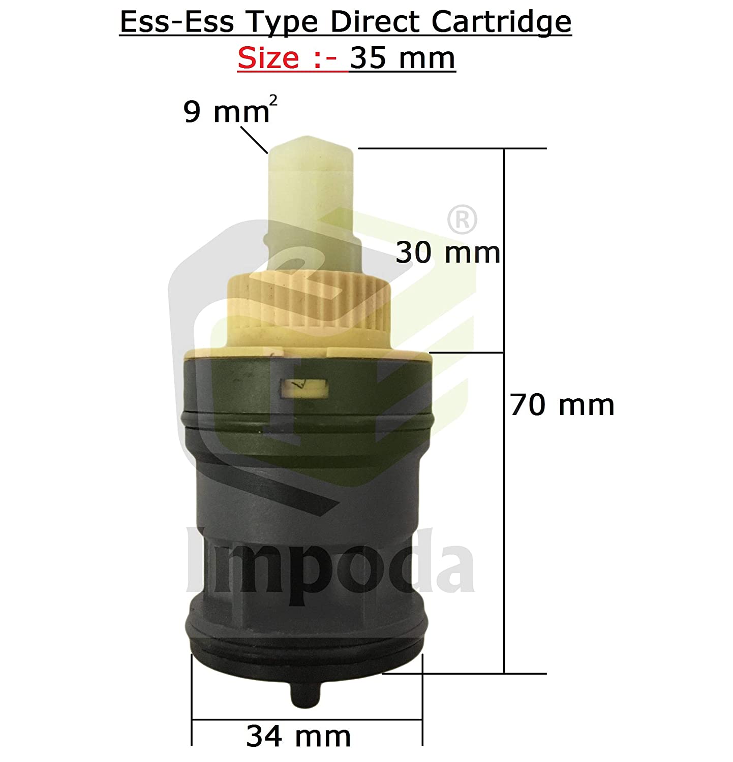 35mm Ess Ess Type Direct Leg Single Lever Cartridge (2 Way)/IMP-5034