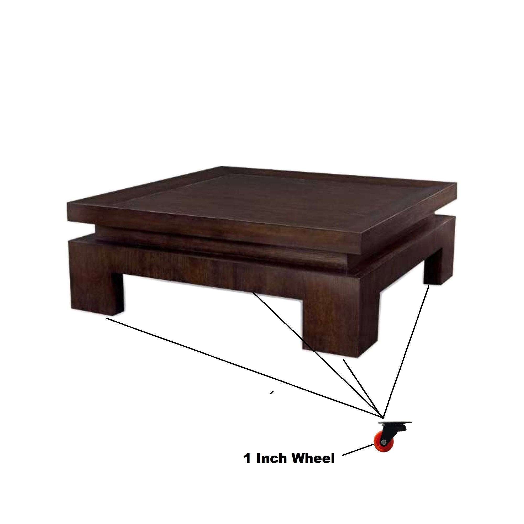4 x Small 1" Single Wheel Puff Castor For Centre Table Furniture / 80kg Load Capicity/IMP-U17