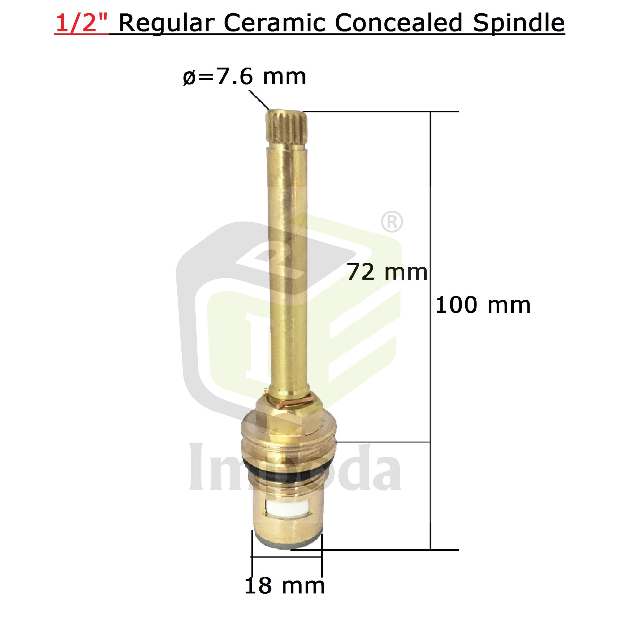Regular Ceramic Concealed Spindle Size 1/2"/IMP-3020
