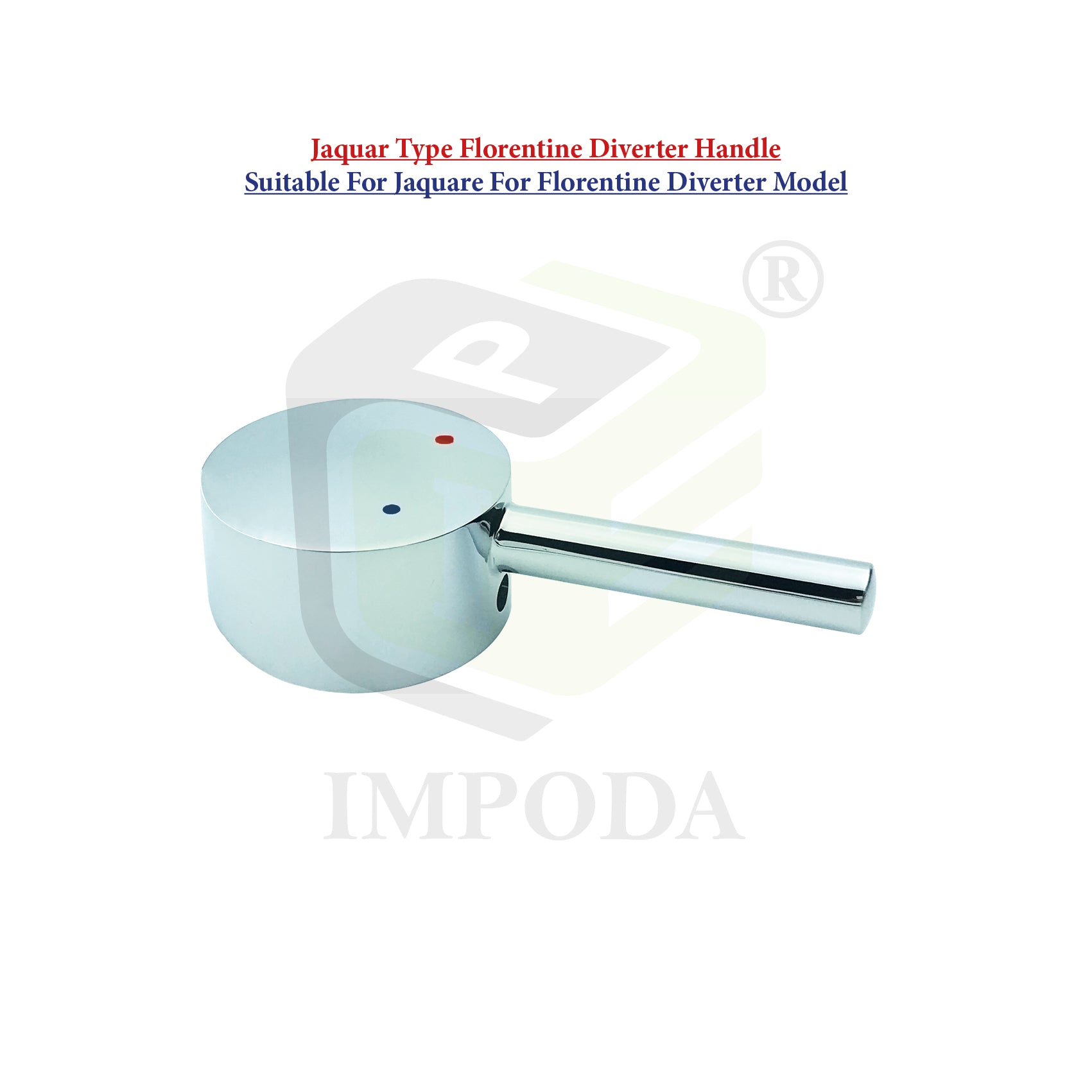 IMPODA Premium Handle Knob Suitable for JAQUAR Type Diverter Lever (Crome Plated)/IMP-6022