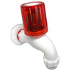 Heavy Turbo PVC Bib Cock Red Tap with Water Saving Adapter and Washing Machine Adapter
