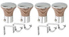 White Metal Curtain Brackets in Wooden Design with Heavy Supports Pack of-(2)/IMP-M187