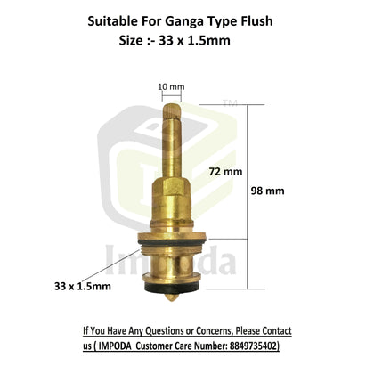 Ganga Type Flush Size 33 X 1.5