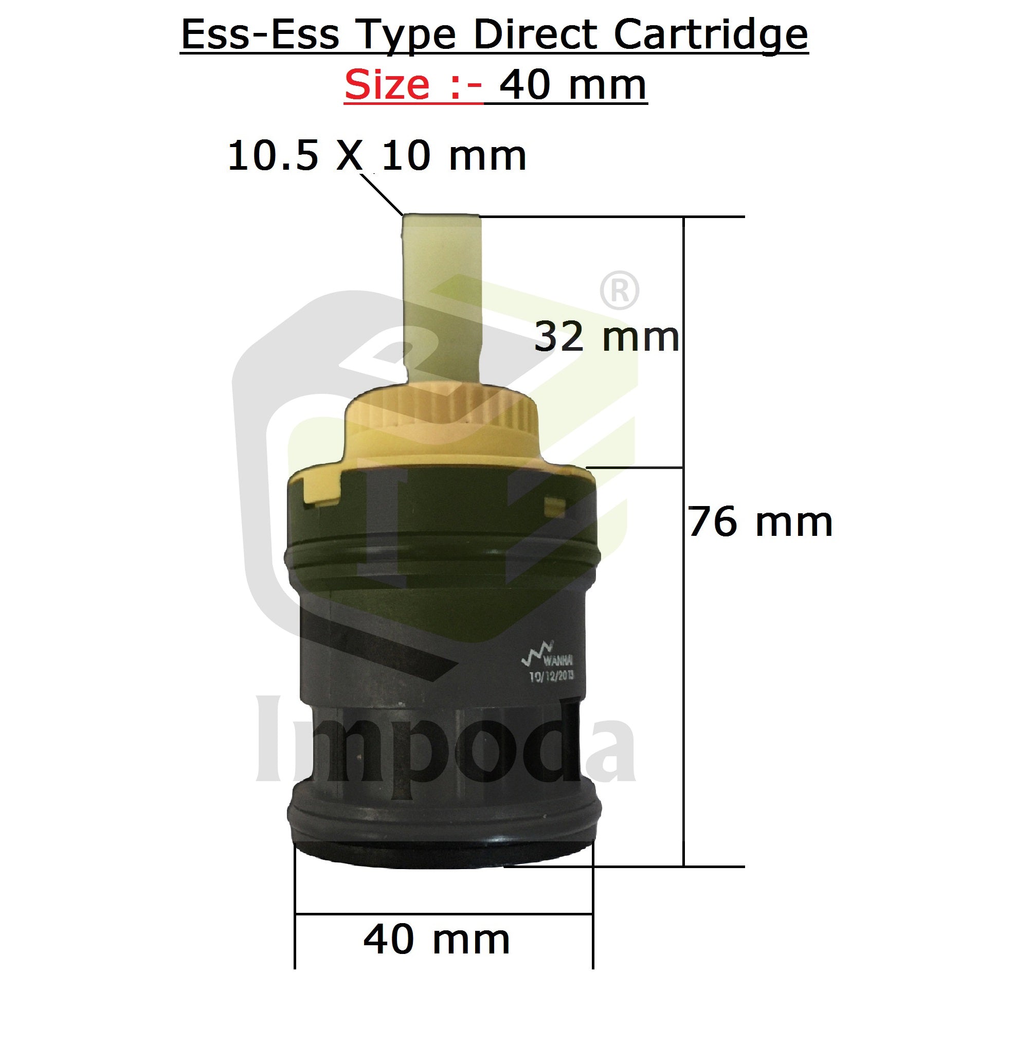 40mm Ess Ess Type Direct Leg Single Lever Cartridge (2 Way)/IMP-5036