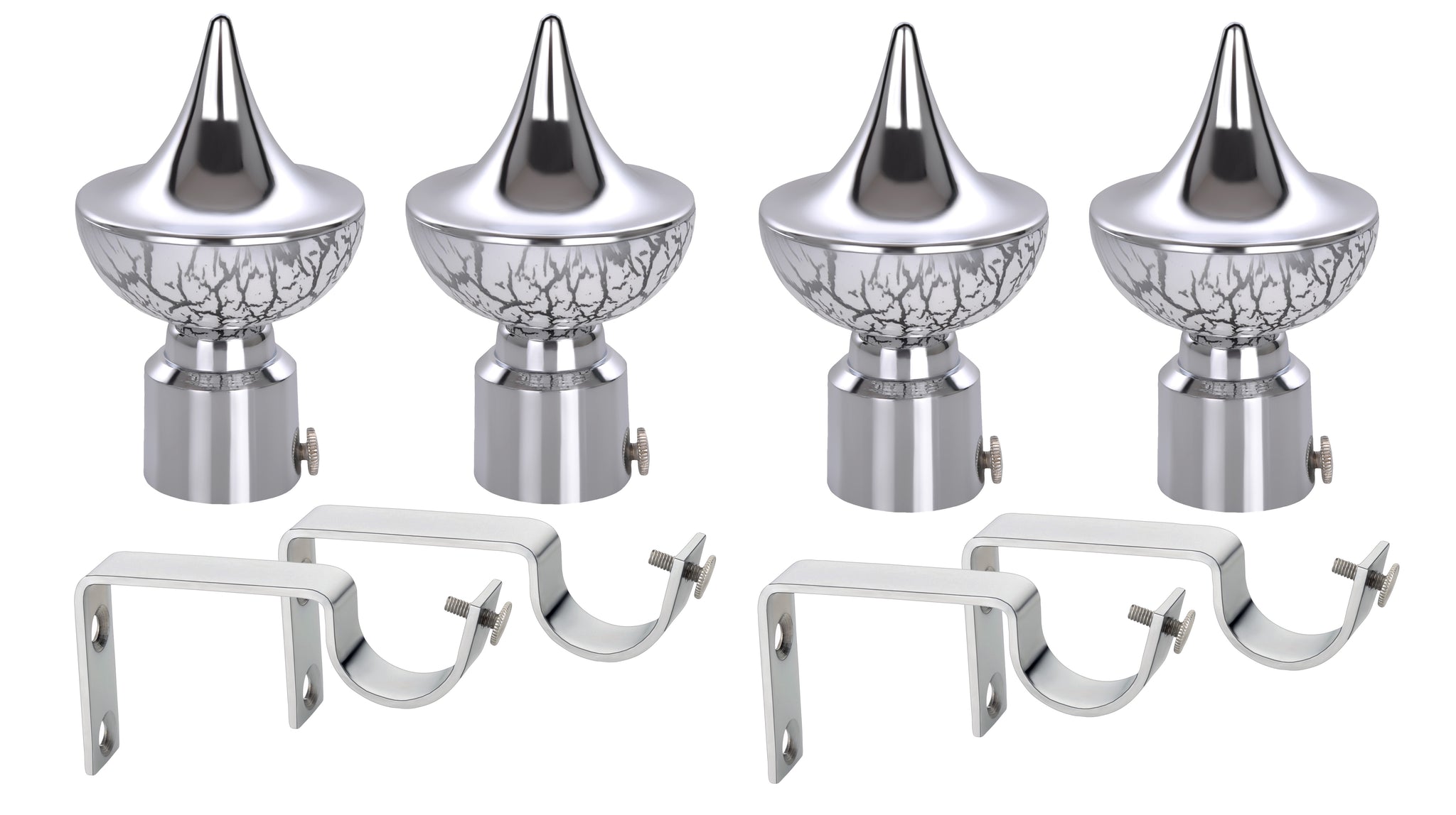 White Metal Curtain Brackets with Heavy Supports/IMP-M124